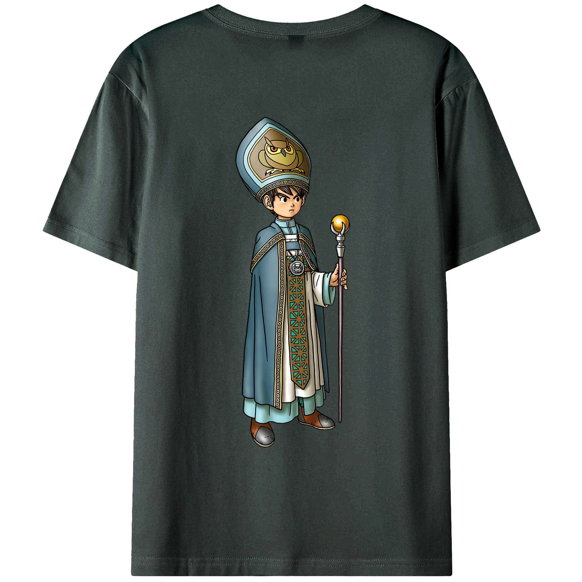 （画像用） ドラゴンクエスト Doragon Kuesuto Dragon Quest 綿100％ メンズ半袖Tシャツ（バックプリント） 通気性